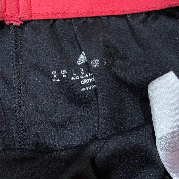 adidas Women's Black Shorts with Red Stripes - Picture 2 of 9